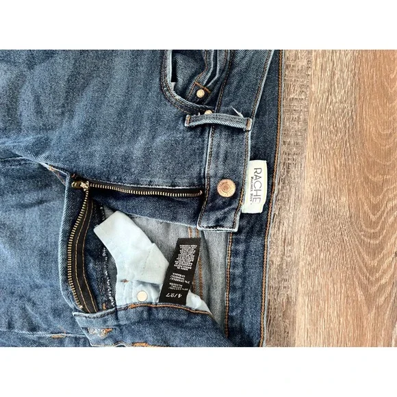 Rachel Roy Womens Straight Leg Distressed Jeans Dark Wash Denim Size 4/27 - Picture 3 of 6